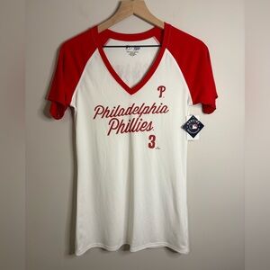 Women’s Philadelphia Phillies Vneck Bryce Harper size S NWT